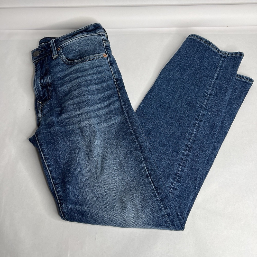 American Eagle Jeans Men's 28 X 32 Dark Blue Wash 98% Cotton 2% Elastane Flex